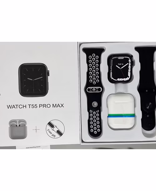 Smart Watch T55 Pro Max Audifonos inalambricos - NEGRO