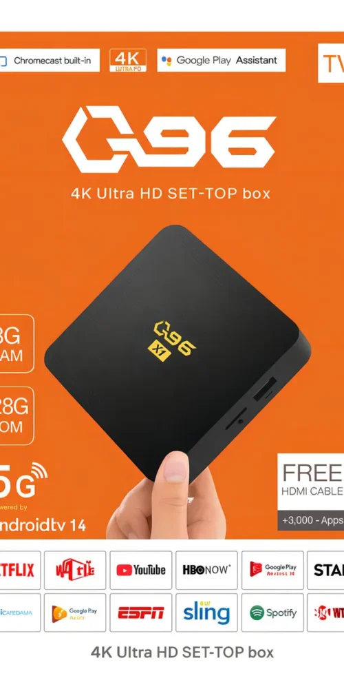 Tv Box Q96 Android 4K Ultra HD Wifi con Control Remoto