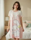 asdsa Camisón Pijama Manga Corta Cinnamoroll Color Rosado Talla única S a L