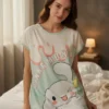descarga (15) Camisón Pijama Manga Corta Cinnamoroll Color Verde Menta Talla única S a L