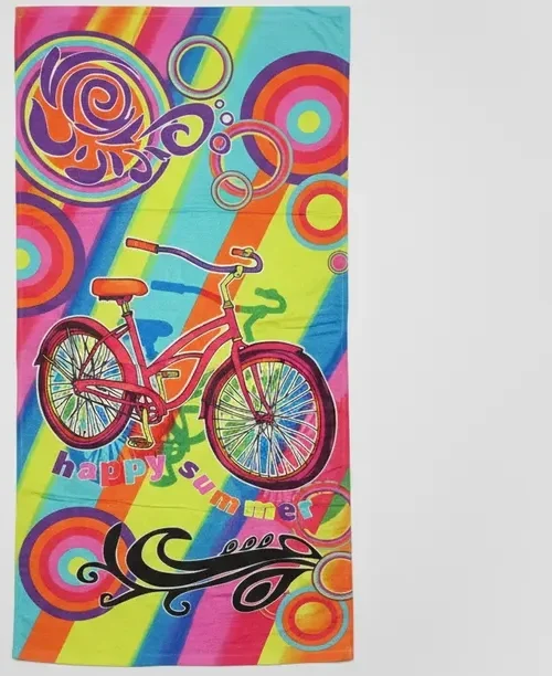 Toalla De Playa Estampada Arcoíris  Medida 140 x 70