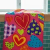 Toalla De Playa Estampada Corazones Medida 140 x 70