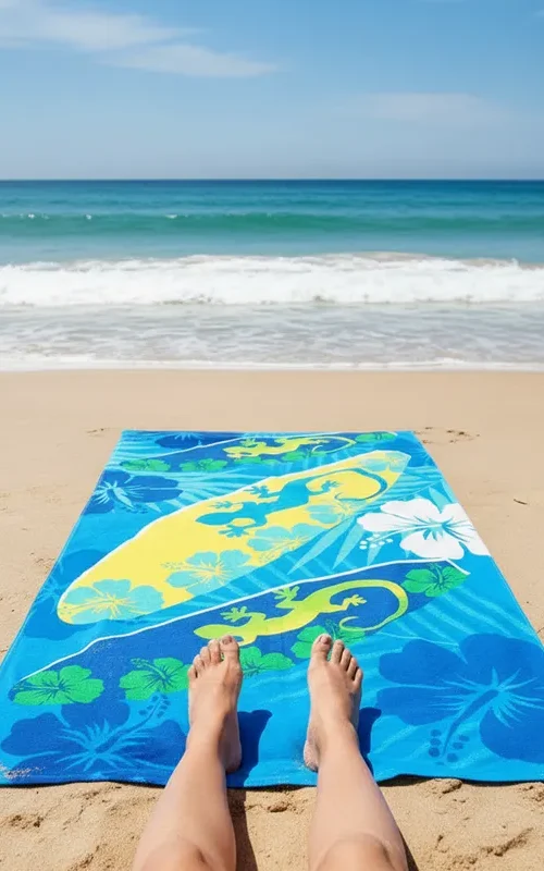 Toalla Con Estampado Iguanas