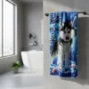Toalla De Playa Estampada Husky Siberiano Medida 140 x 70