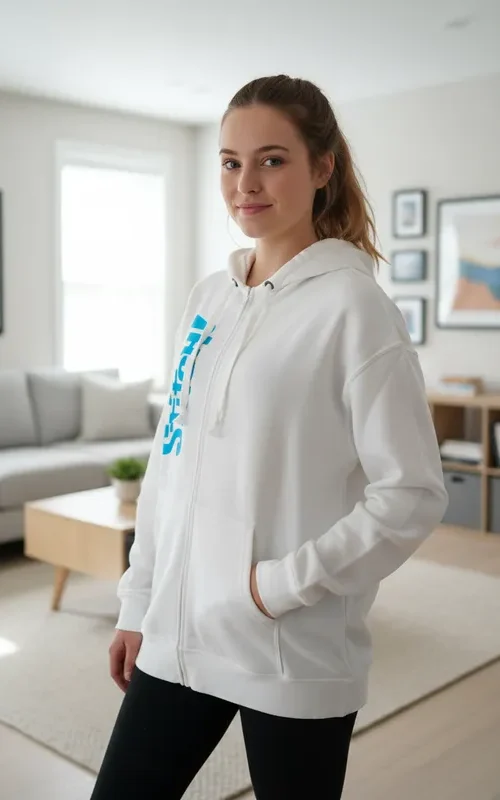 Poleron Con Capucha Tipo Canjuro  Stitch