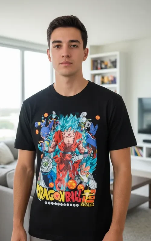 Polera Estampada Varios Personajes Dragon Ball Super