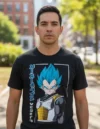 Polera Estampada Vegeta Super Saiyajin Blue