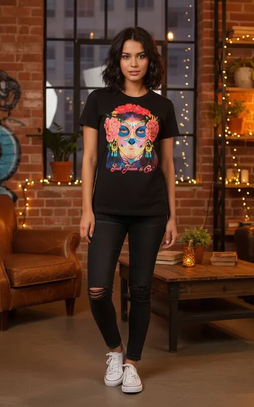 descarga (5) Polera Estampada Catrina