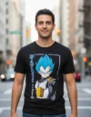 Polera Estampada Vegeta Super Saiyajin Blue