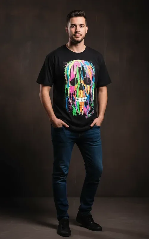 Polera Estampado Calavera