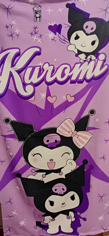 Toalla De Playa Estampada Kuromi  Medida 140 x 70