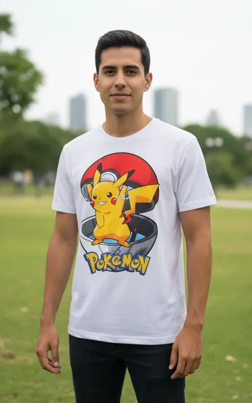Polera Estampado Pikachu