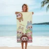 Toalla De Playa Estampada Labubu Medida 140 x 70