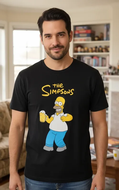 Polera Estampado Homer Simpson