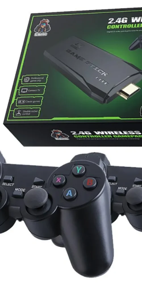 Consola de juegos M8 integrada, controlador inalámbrico para dos personas de 20000 + 64GB, 2,4G Stick, 4K HD, PS1, GBA, vídeo, regalo de Navidad para niños